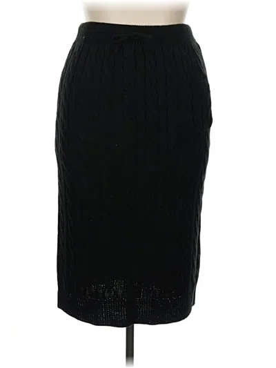 Pre-owned Shein Curve Formal Skirt In Black