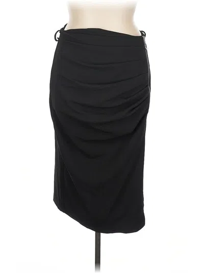 Pre-owned Shein Curve Formal Skirt In Black