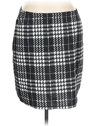 Pre-owned Shein Curve Formal Skirt In Black