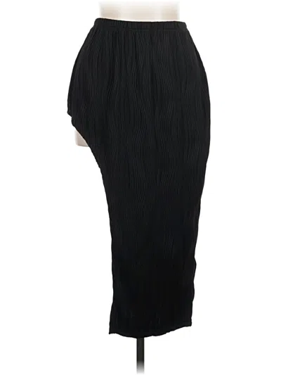 Pre-owned Shein Curve Formal Skirt In Black