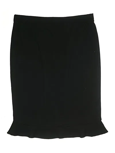 Pre-owned Shein Curve Formal Skirt In Black