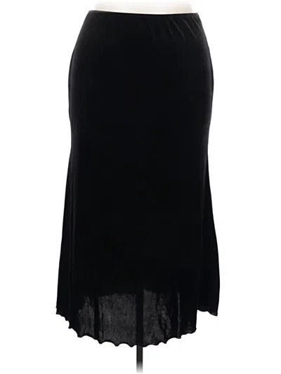 Pre-owned Shein Curve Formal Skirt In Black