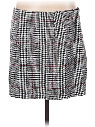 Pre-owned Shein Curve Formal Skirt In Gray