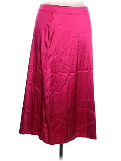 Pre-owned Shein Curve Formal Skirt In Pink