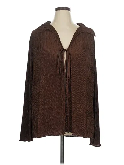 Pre-owned Shein Curve Jacket In Brown