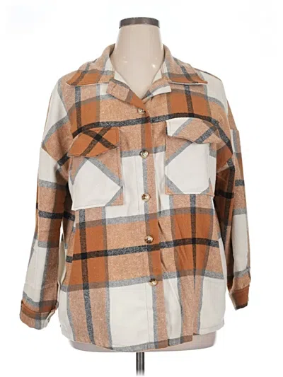 Pre-owned Shein Curve Jacket In Brown
