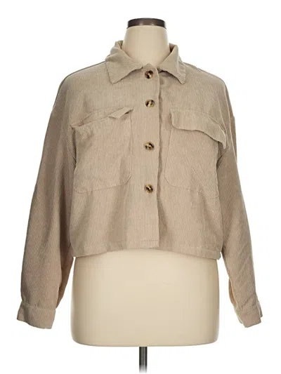 Pre-owned Shein Curve Jacket In Brown