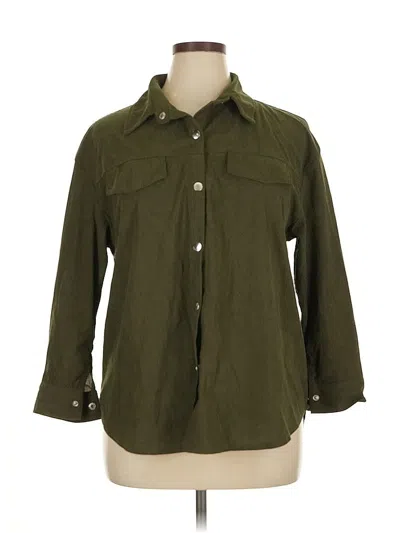 Pre-owned Shein Curve Jacket In Green