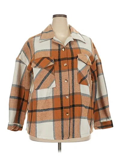 Pre-owned Shein Curve Jacket In Tan