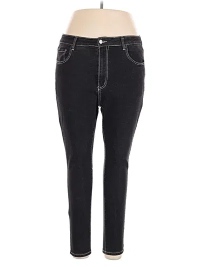 Pre-owned Shein Curve Jeans In Black