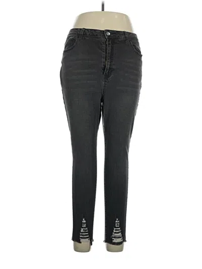 Pre-owned Shein Curve Jeans In Black
