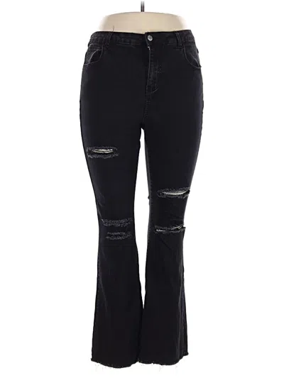 Pre-owned Shein Curve Jeans In Black