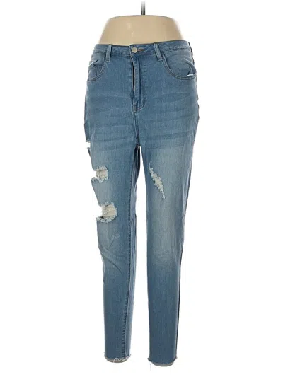 Pre-owned Shein Curve Jeans In Blue