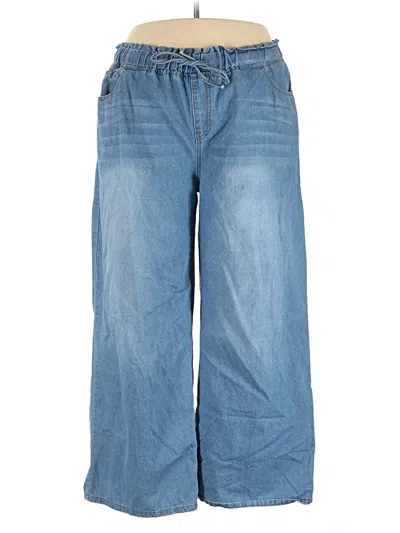 Pre-owned Shein Curve Jeans In Blue