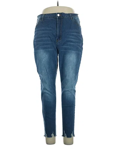 Pre-owned Shein Curve Jeans In Blue