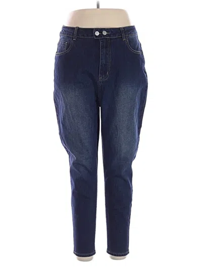 Pre-owned Shein Curve Jeans In Blue