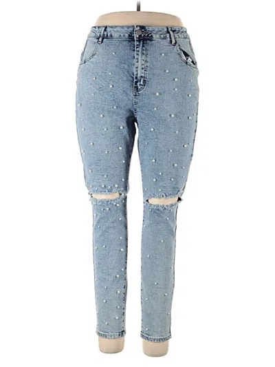 Pre-owned Shein Curve Jeans In Blue