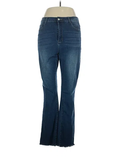 Pre-owned Shein Curve Jeans In Blue
