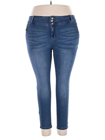Pre-owned Shein Curve Jeans In Blue