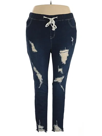 Pre-owned Shein Curve Jeans In Blue