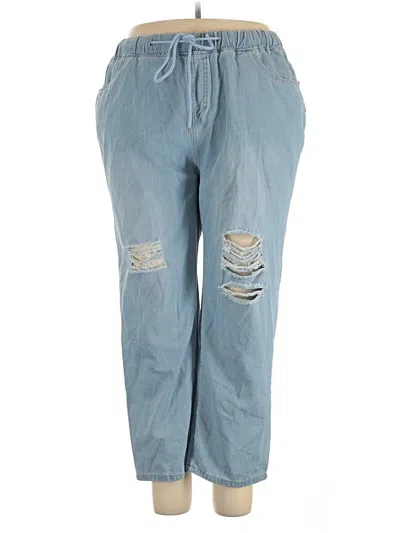 Pre-owned Shein Curve Jeans In Blue