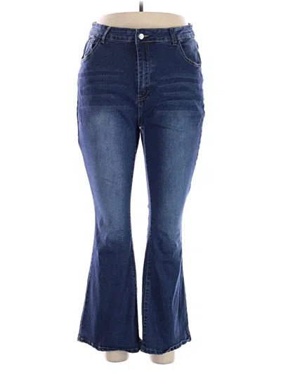 Pre-owned Shein Curve Jeans In Blue