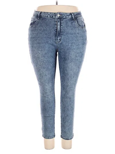 Pre-owned Shein Curve Jeans In Blue