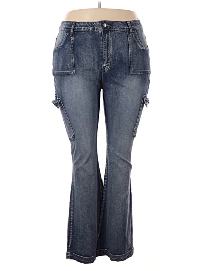Pre-owned Shein Curve Jeans In Blue
