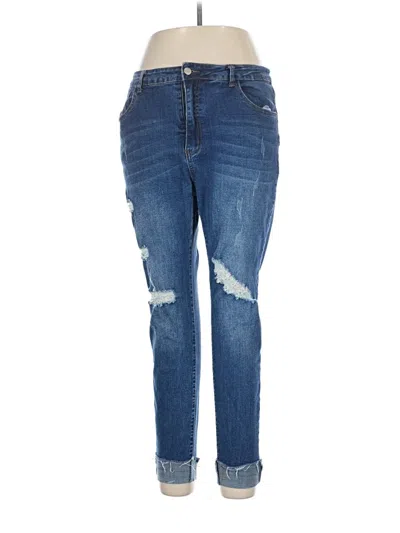 Pre-owned Shein Curve Jeans In Blue