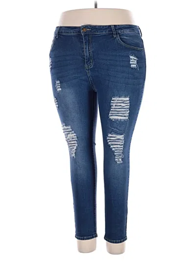 Pre-owned Shein Curve Jeans In Blue