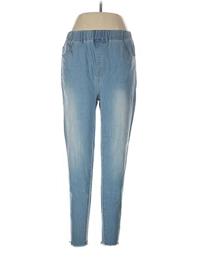 Pre-owned Shein Curve Jeans In Blue