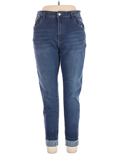 Pre-owned Shein Curve Jeans In Blue