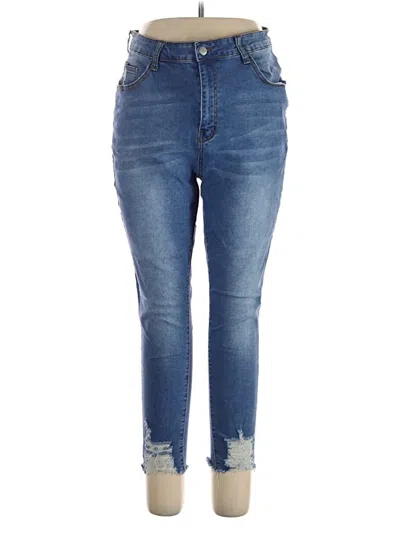 Pre-owned Shein Curve Jeans In Blue