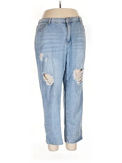 Pre-owned Shein Curve Jeans In Blue
