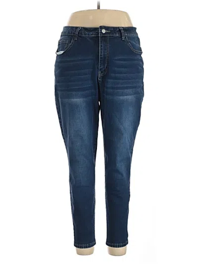 Pre-owned Shein Curve Jeans In Blue