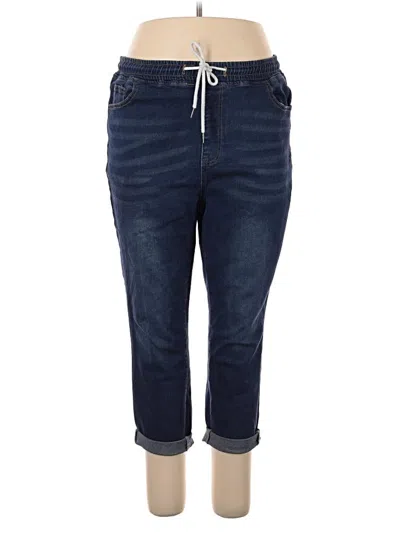 Pre-owned Shein Curve Jeans In Blue