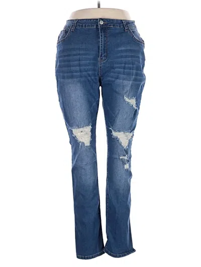 Pre-owned Shein Curve Jeans In Blue