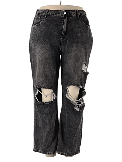 Pre-owned Shein Curve Jeans In Gray