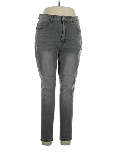 Pre-owned Shein Curve Jeans In Gray