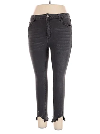 Pre-owned Shein Curve Jeans In Gray