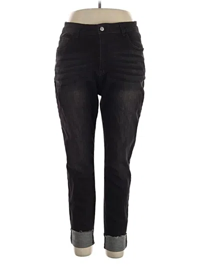 Pre-owned Shein Curve Jeggings In Black