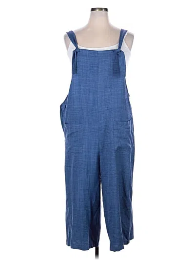Pre-owned Shein Curve Jumpsuit In Blue