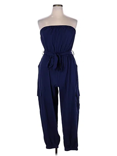 Pre-owned Shein Curve Jumpsuit In Blue