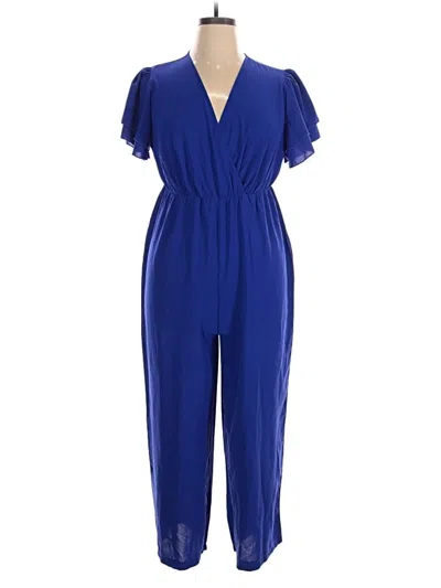 Pre-owned Shein Curve Jumpsuit In Blue