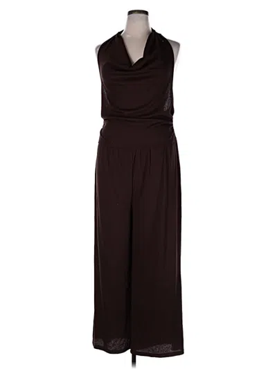 Shein Curve Jumpsuit In Brown