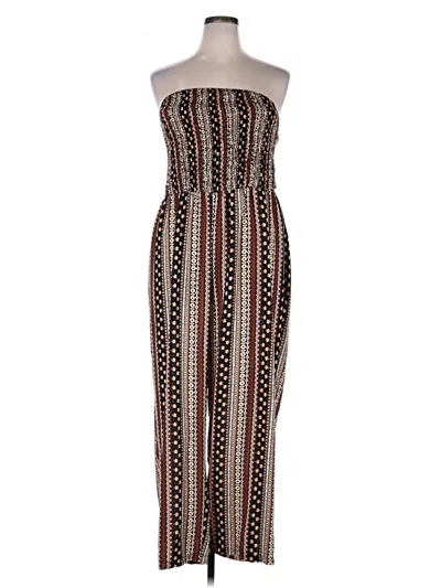 Pre-owned Shein Curve Jumpsuit In Brown