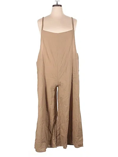 Pre-owned Shein Curve Jumpsuit In Brown