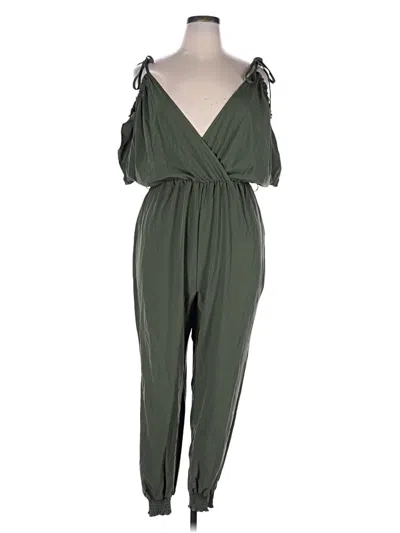 Pre-owned Shein Curve Jumpsuit In Green