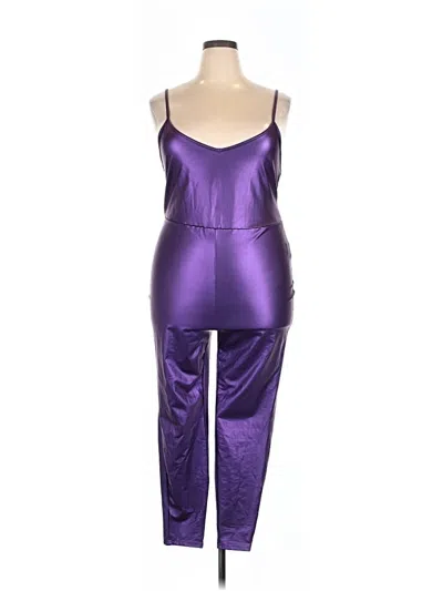 Pre-owned Shein Curve Jumpsuit In Purple