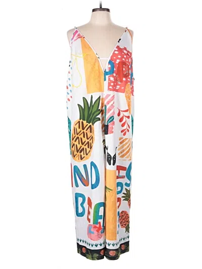 Pre-owned Shein Curve Jumpsuit In White
